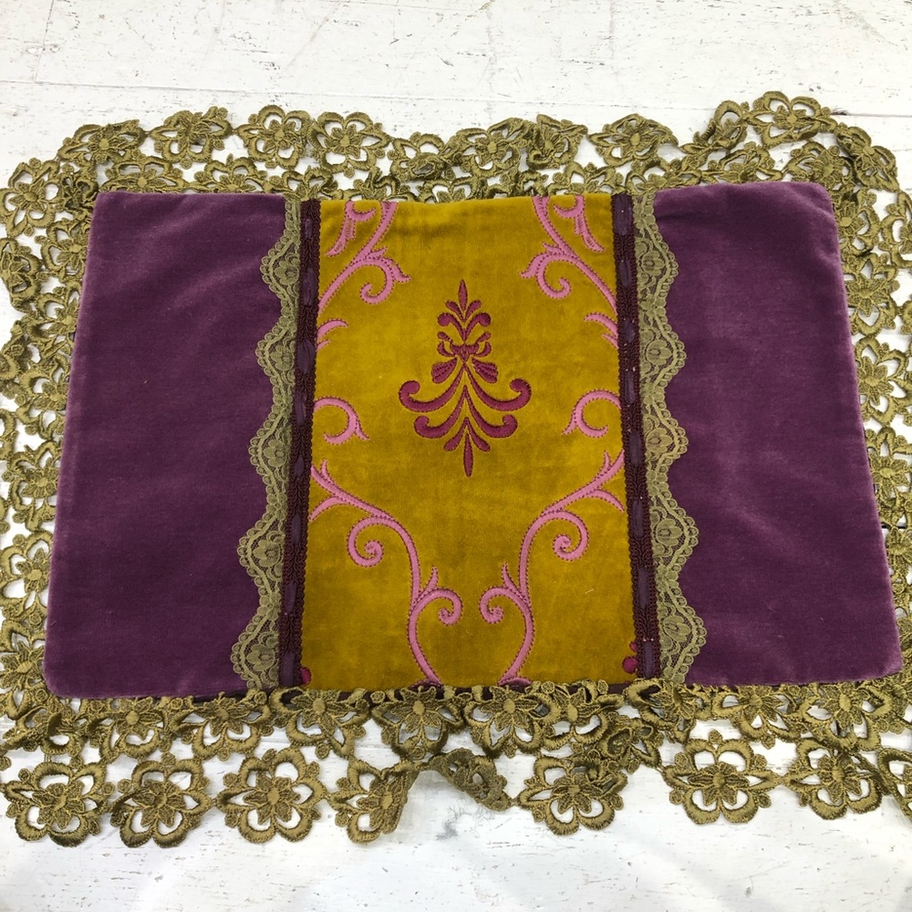 Velvet Lace throw pillow cover